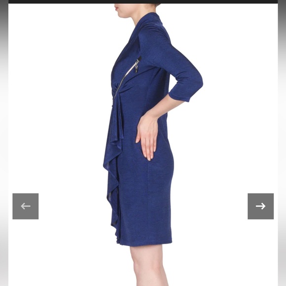 Joseph Ribkoff Blue Melange Dress NWT - Picture 2 of 8